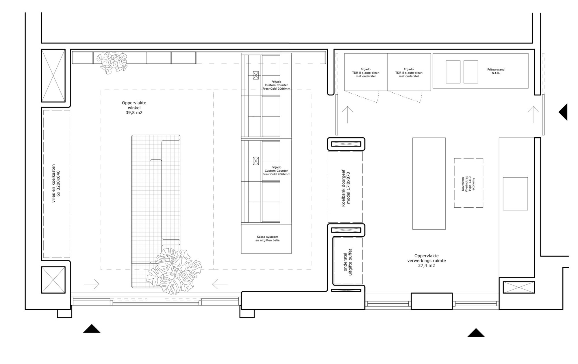 Plattegrond — opzet van een vestiging